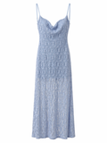 VESTIDO FRUNCIDO CELESTE