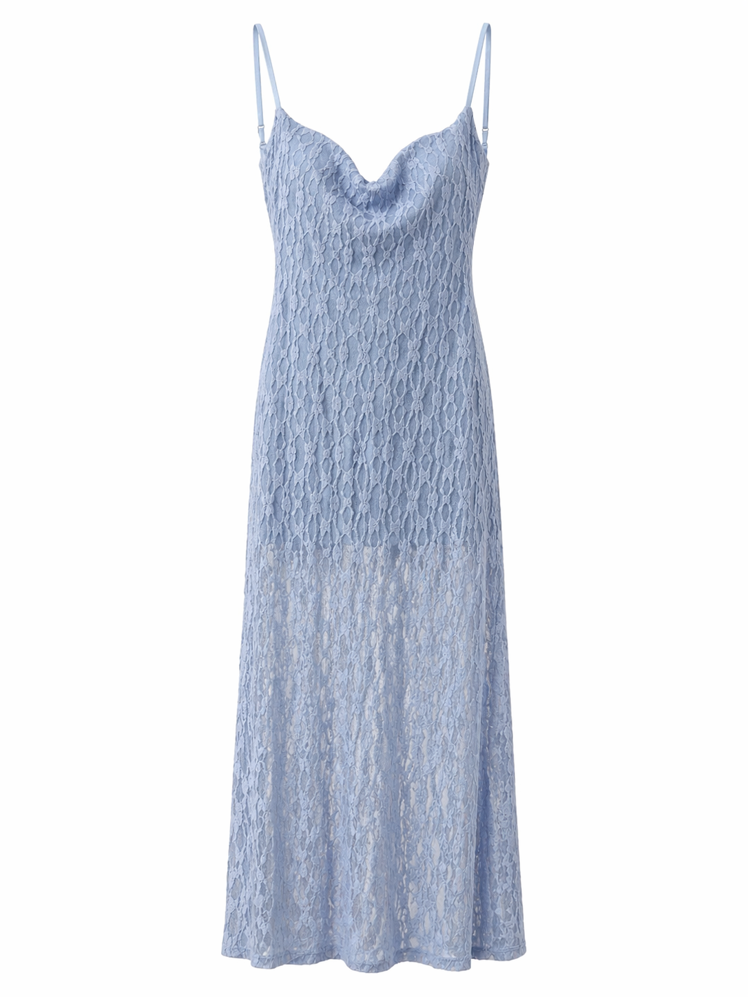 VESTIDO FRUNCIDO CELESTE