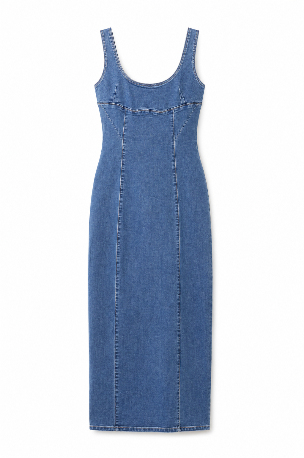 VESTIDO LARGO DENIM