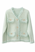 CHAQUETA TWEED - VERDE AGUA