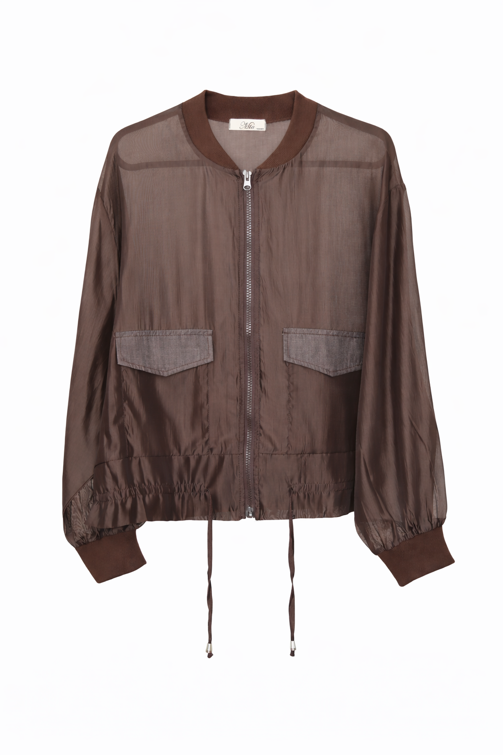 BOMBER SEMITRANSPARENTE - CHOCO
