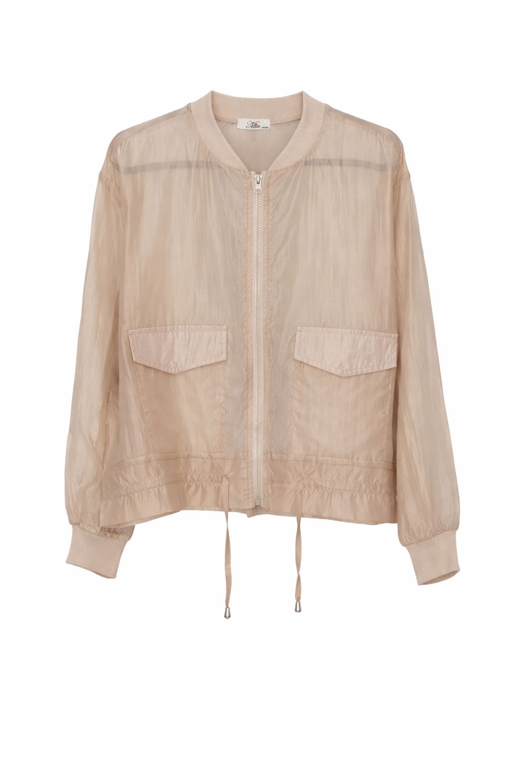 BOMBER SEMITRANSPARENTE - BEIGE