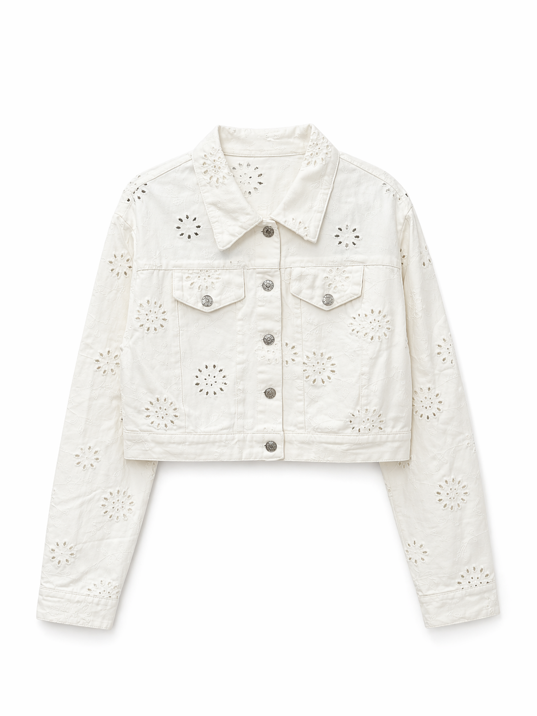 CHAQUETA DENIM PERFORADA