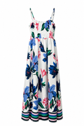 VESTIDO LARGO FLUIDO - AZUL