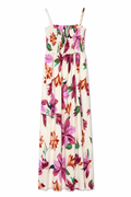 VESTIDO LARGO FLUIDO - ROSA
